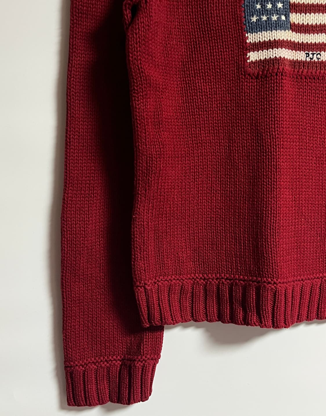 폴로랄프로렌 성조기 꽈배기 니트 스웨터 L 상품이미지3