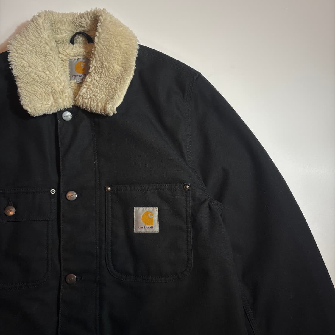 칼하트 블랙 쉐르파 플리스 워크자켓 상품이미지4