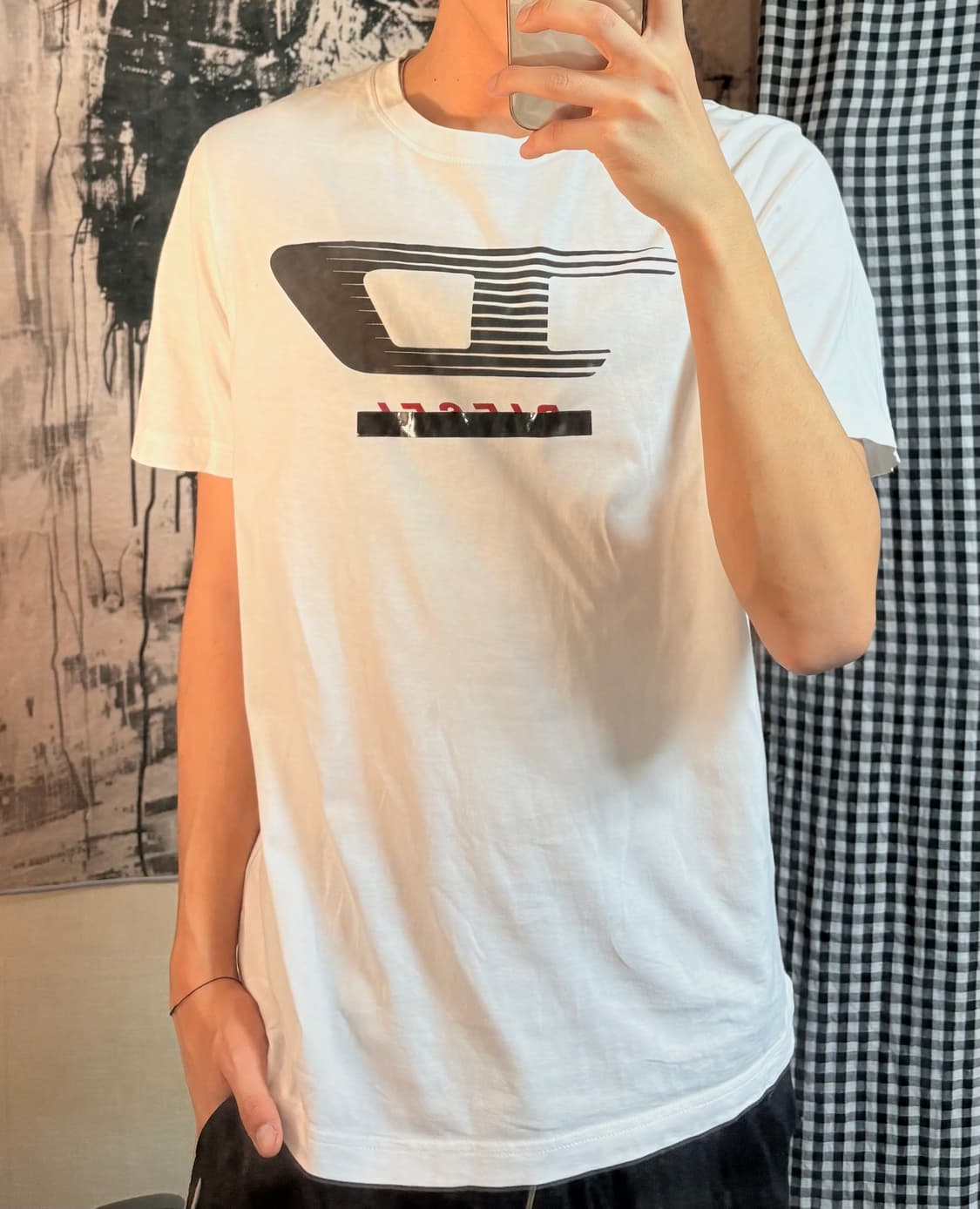 Diesel t-diego-b2 half t-shirt. 상품이미지5