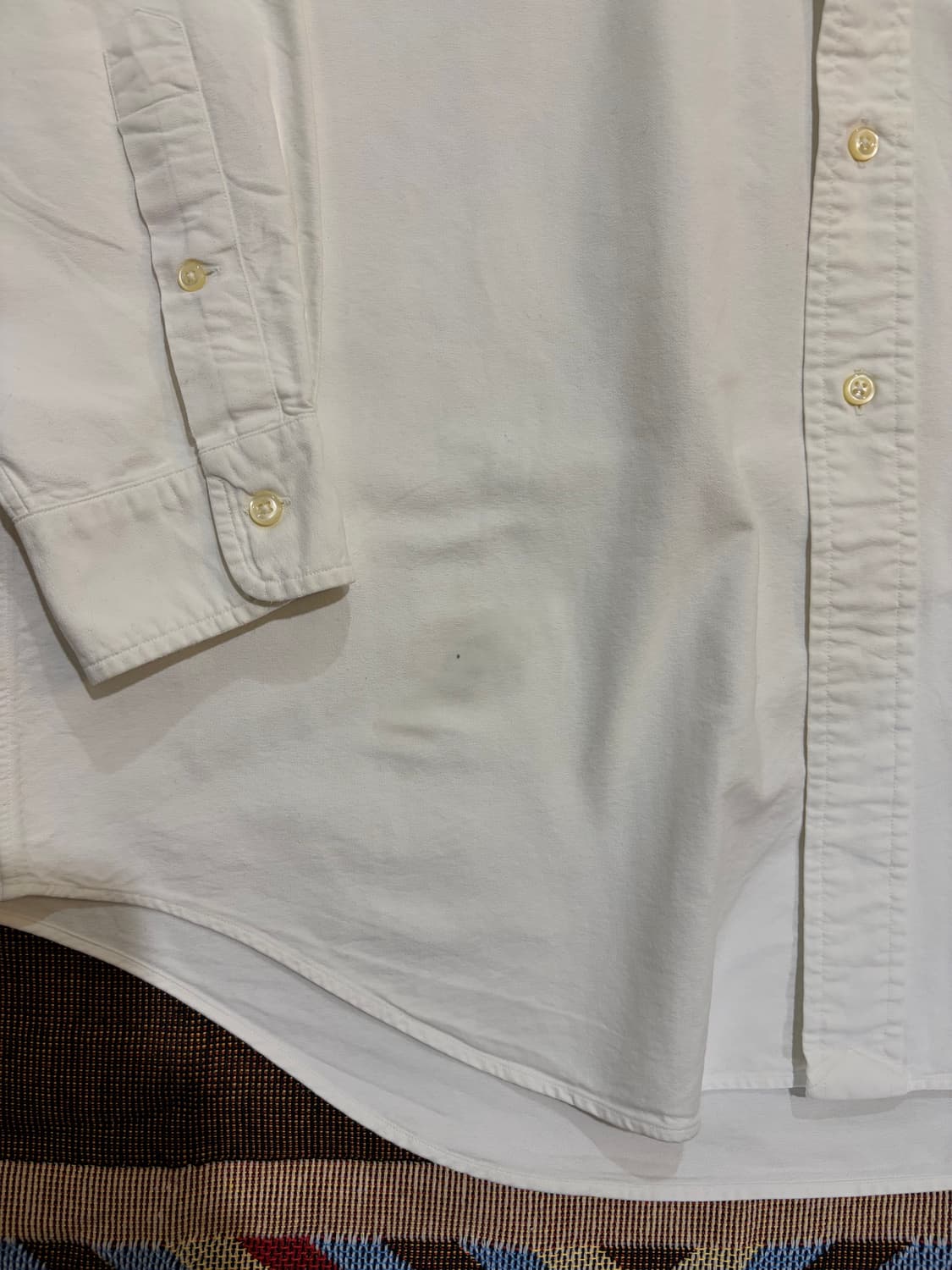 XXL) 90s 폴로 랄프로렌 야머스 셔츠 화이트 상품이미지4