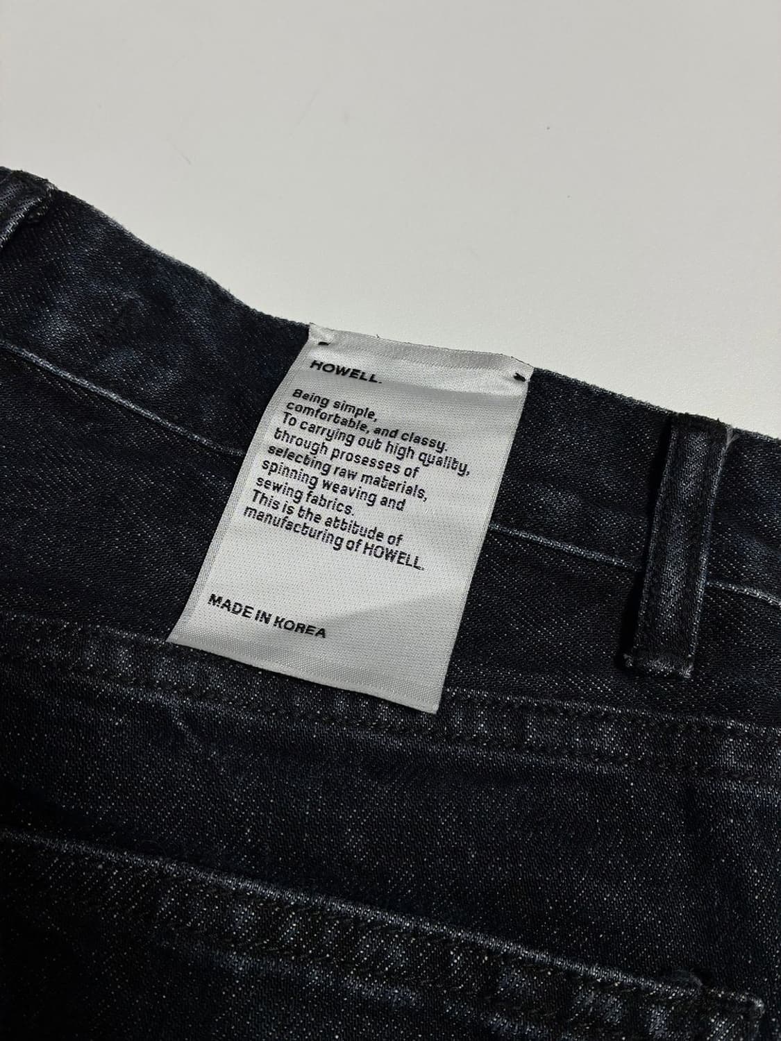 Selected HOWELL 블랙 워싱 와이드 데님 팬츠 R2365 상품이미지7