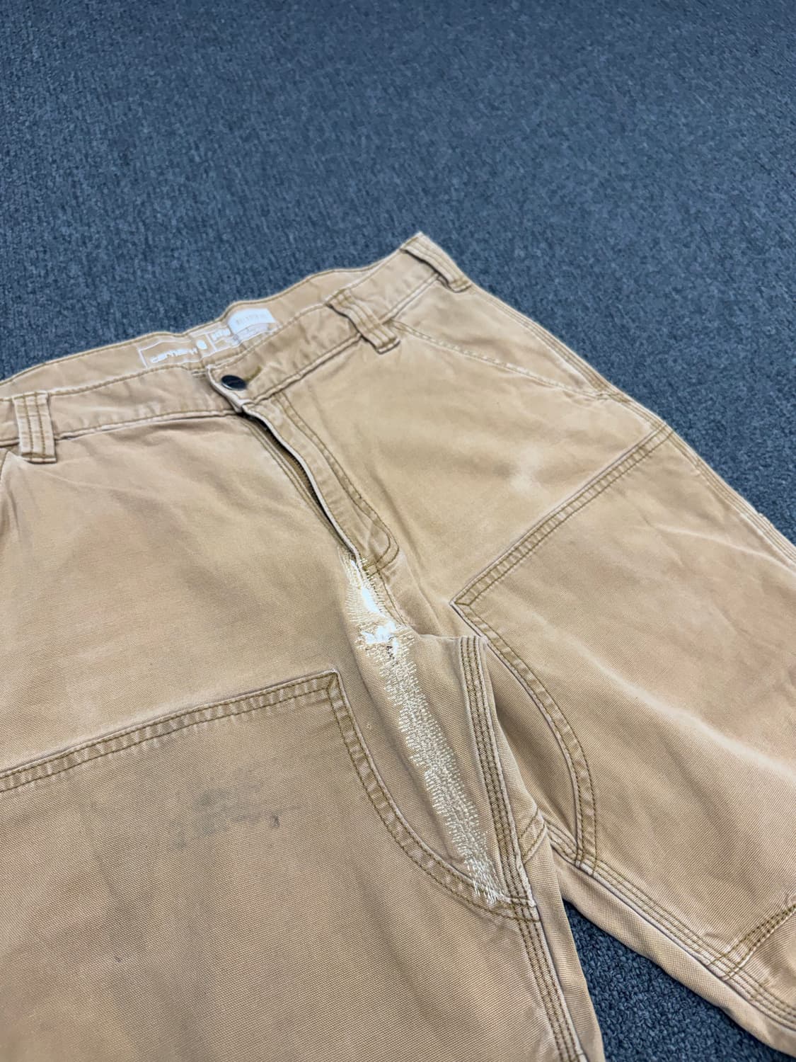 34)칼하트 빈티지 베이지 더블니 워크팬츠 상품이미지5