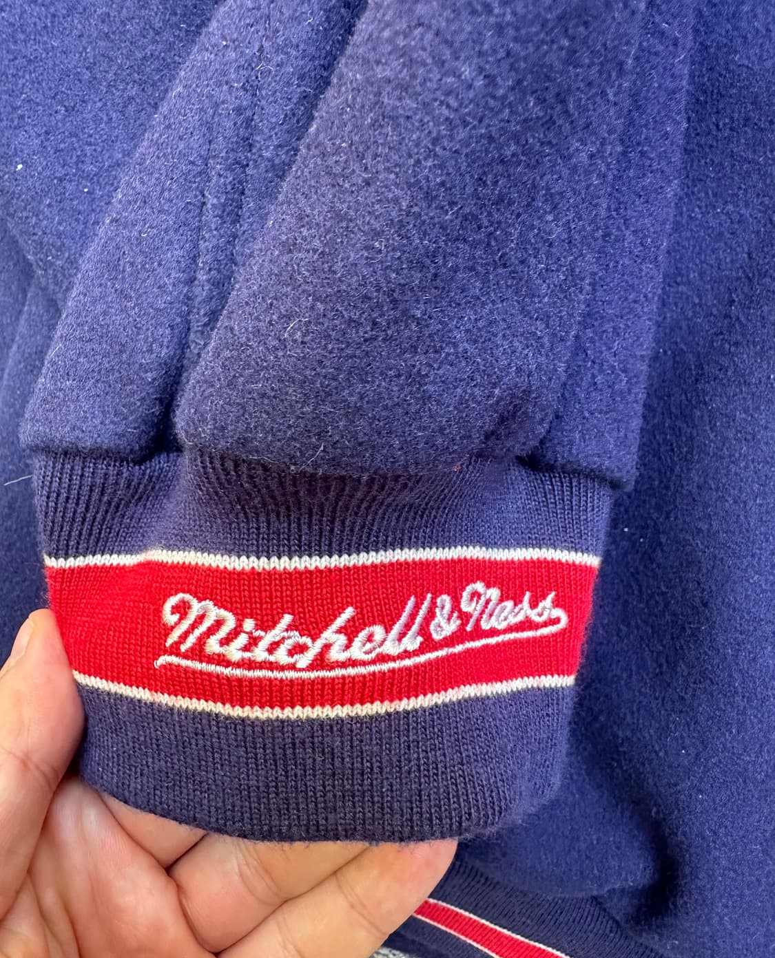 빈티지 90s 미첼앤네스 뉴욕 양키즈 베이스볼 울 자켓 상품이미지4