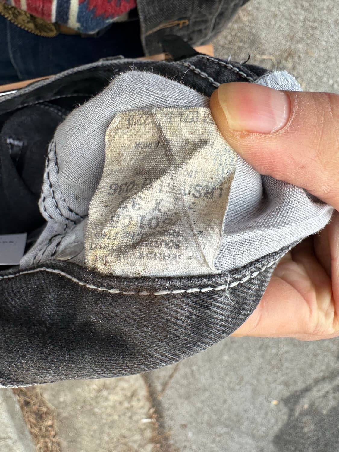 90~00s 랭글러 빈티지 97601cb 블랙진 워싱 블랙 데님 팬츠 상품이미지8