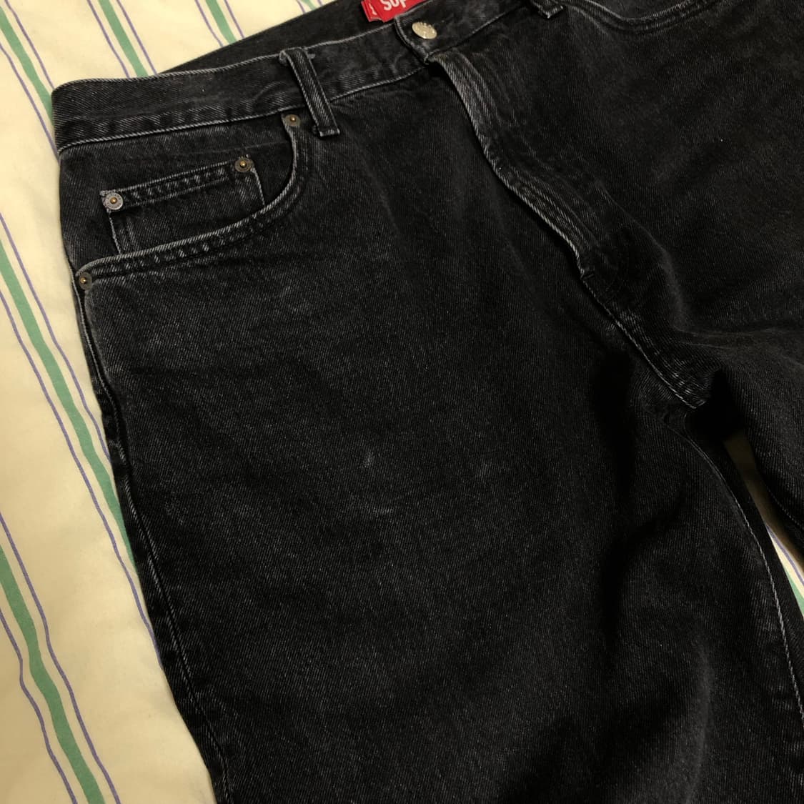 FW24 슈프림 배기진 흑청 34 상품이미지5