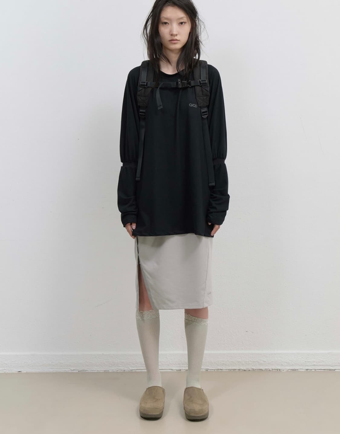 OJOS Button Slit Midi Skirt 오호스 미디 스커트 상품이미지3