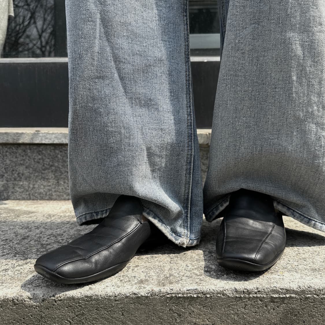 00s 블랙 프라다 스포츠 스퀘어 토 슬리퍼 뮬 상품이미지7