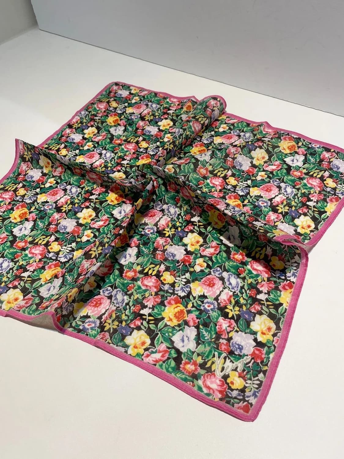 겐조 00s 재팬 플라워 패턴 쁘띠 손수건 A1462 상품이미지2