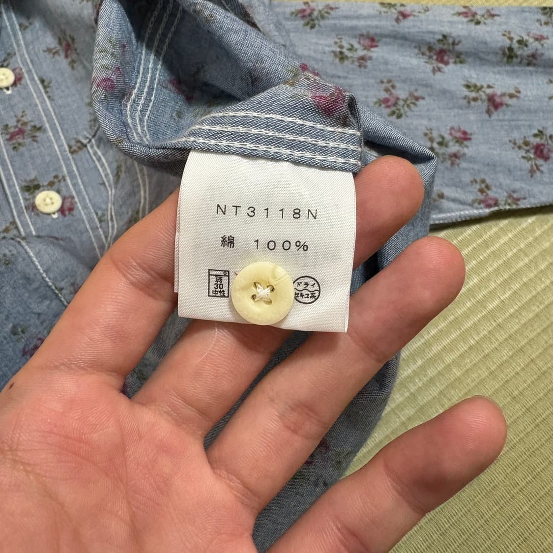 노스페이스 퍼플라벨 플라워 샴브레이 셔츠  상품이미지9