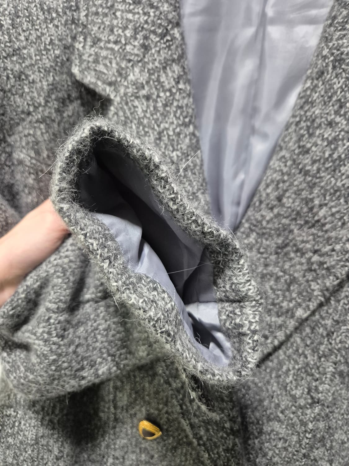 빈티지 헤어리 더블 블루종 자켓 상품이미지5