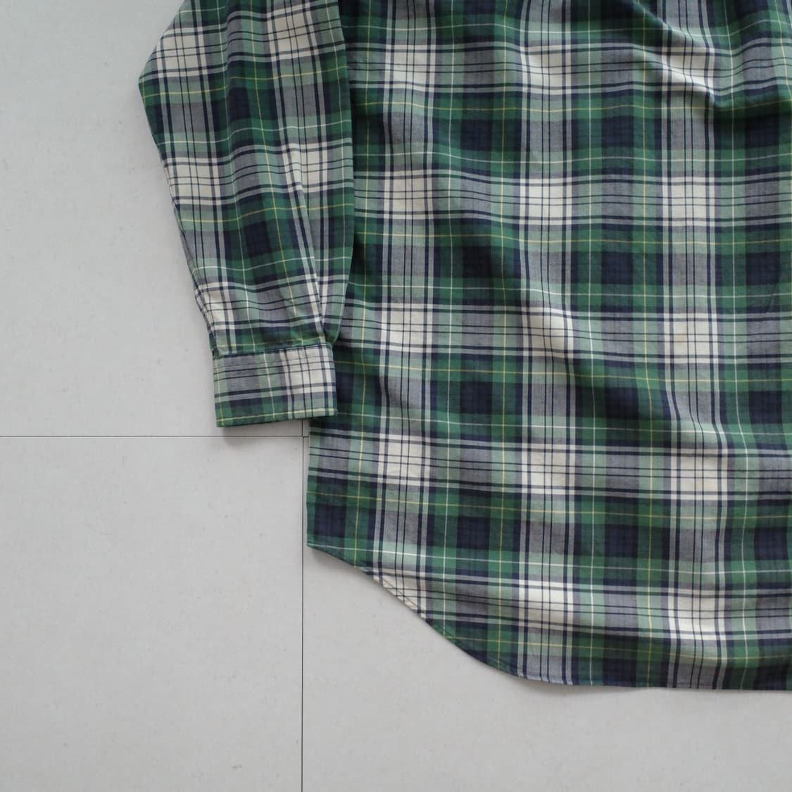 90s 폴로 랄프로렌 블랙와치 체크 버튼다운 옥스포드 셔츠 L 상품이미지9