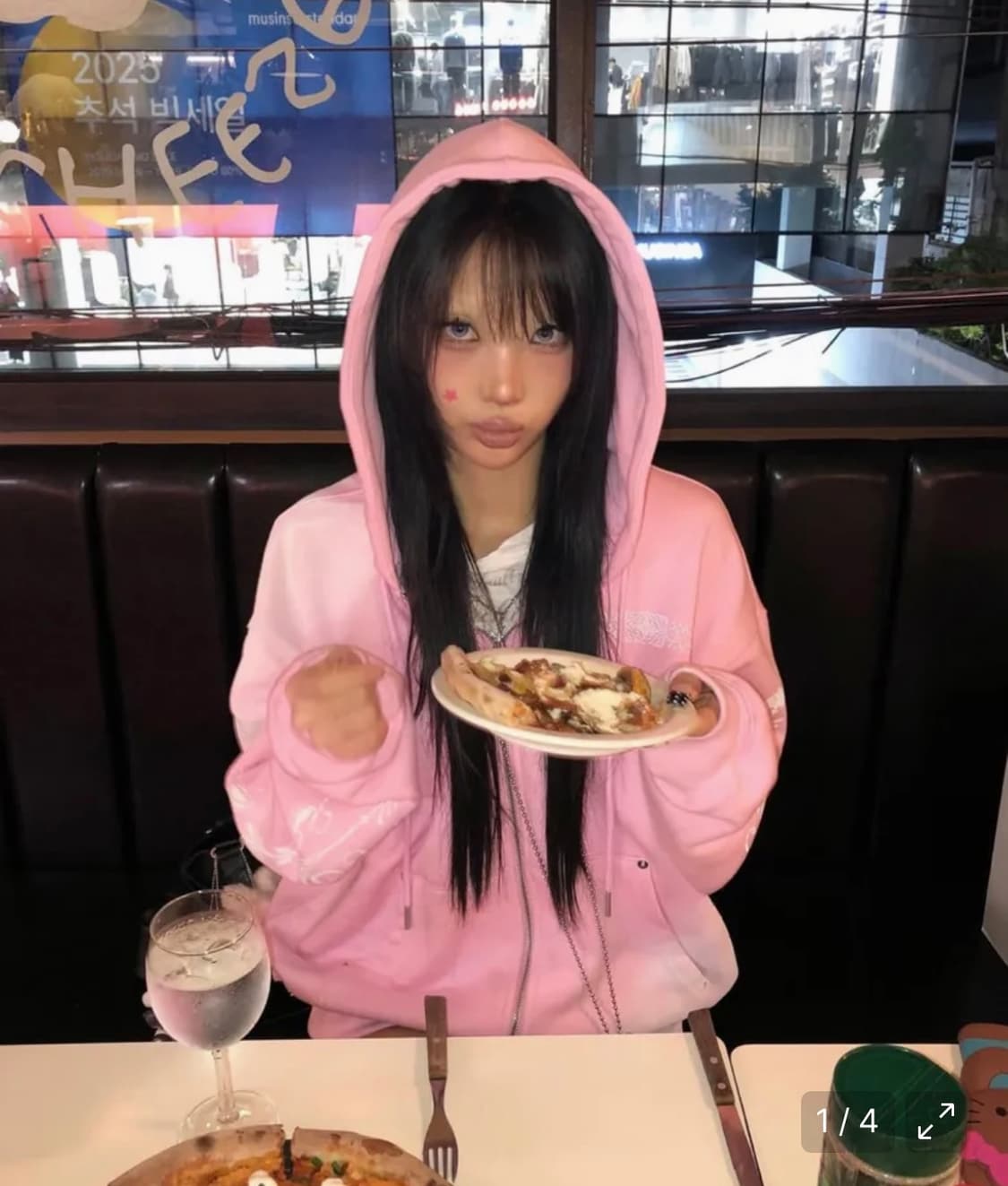 힐다 스모그 후드집업 핑크 상품이미지1