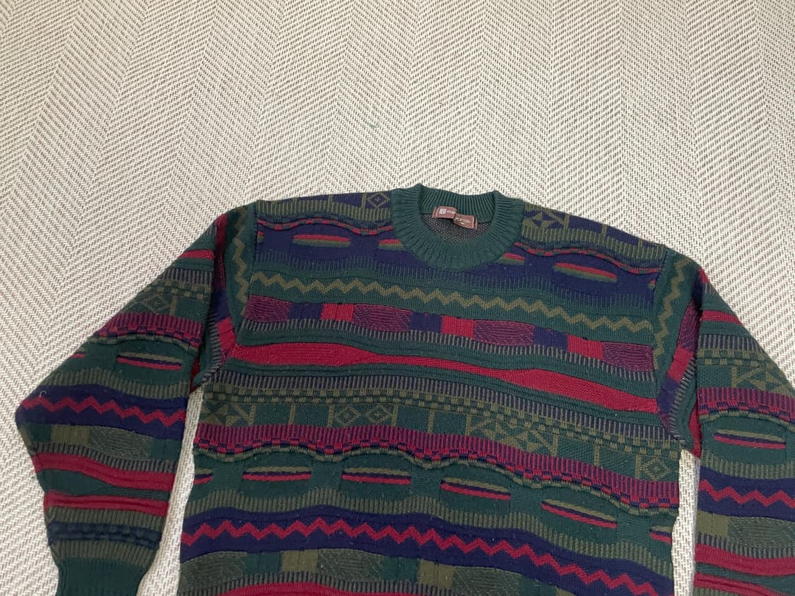 빈티지 이태리 지오메트릭 니트 상품이미지5