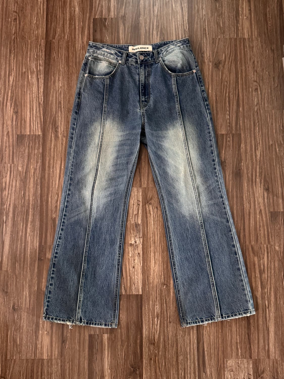 Insilence semi flare fit pant mid blue s 상품이미지2