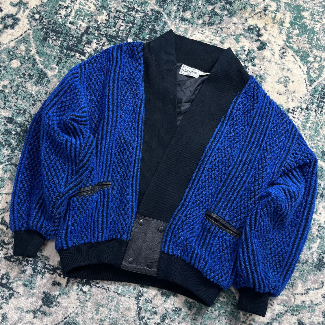 First class Leather 디자이너 브랜드 점퍼 가디건 (XL) 상품이미지2