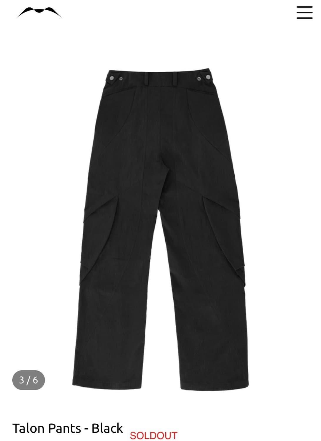 머신신테시스콜렉티브 talon pants black size1 상품이미지2