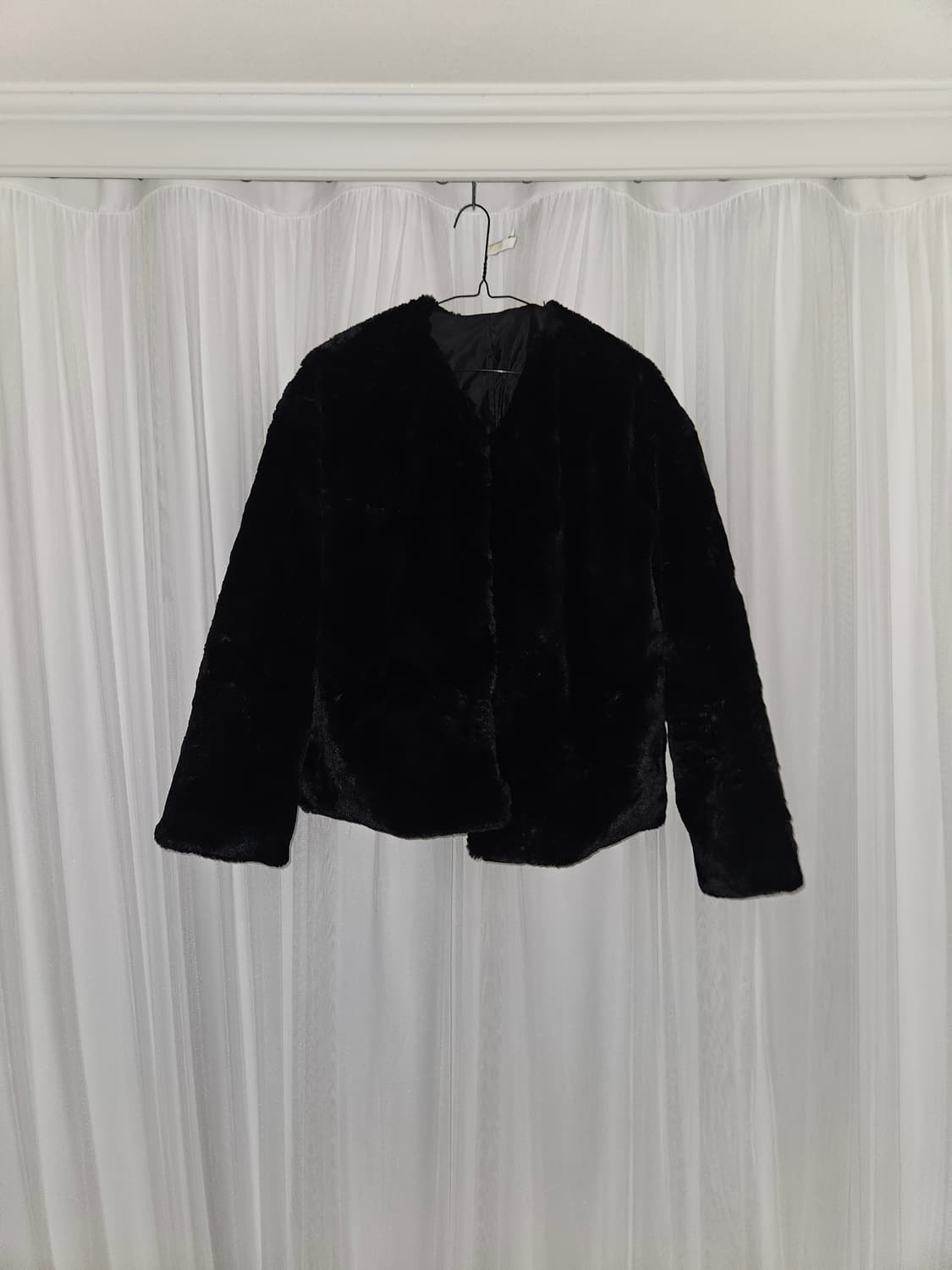 GRL 블랙 퍼 자켓 니혼진 공겜여주 히메갸루 오네갸루 고스 고딕 상품이미지1