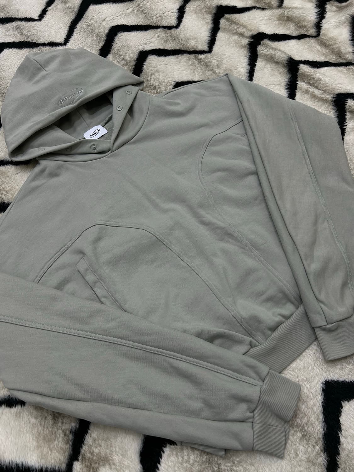 [1]그레일즈 지오메트리 헤비 후드/애쉬세이지 상품이미지4