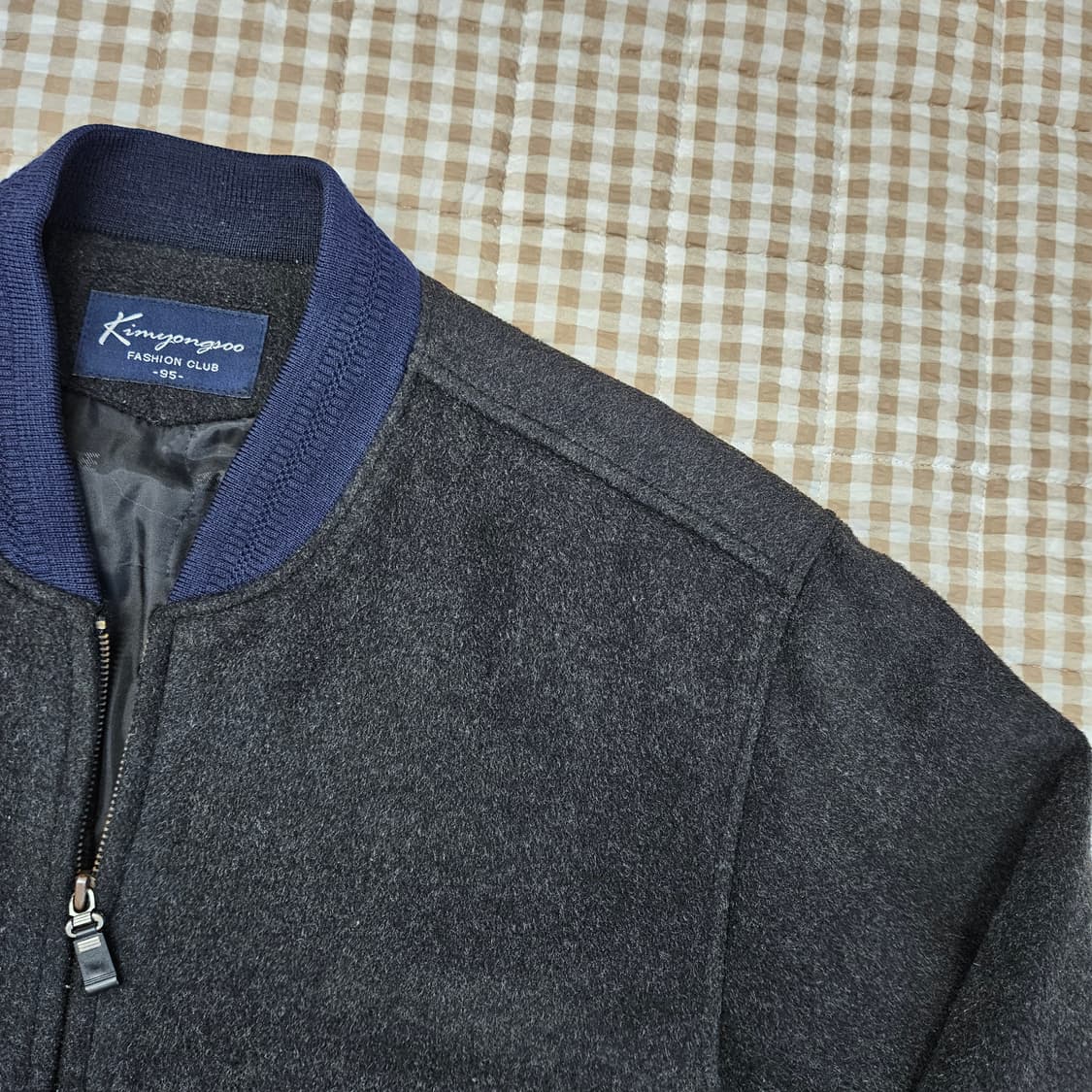 심플한 메리노울100 집업 점퍼 남자100 상품이미지3