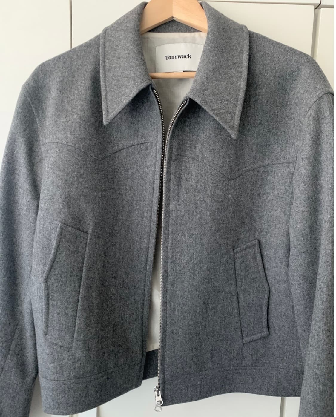 [새상품급]토니웩 그레이 자켓 블루종 M 상품이미지1