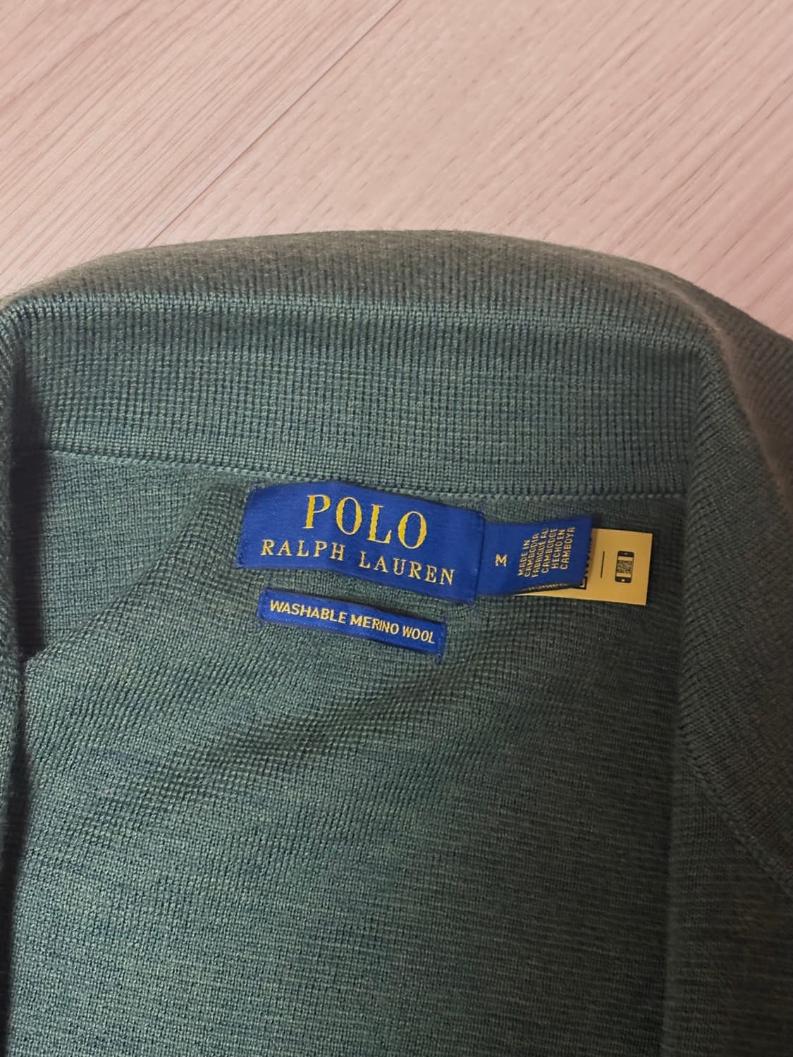 폴로 랄프로렌 워셔블 울셔츠 스웨터 올리브 색상 상품이미지5