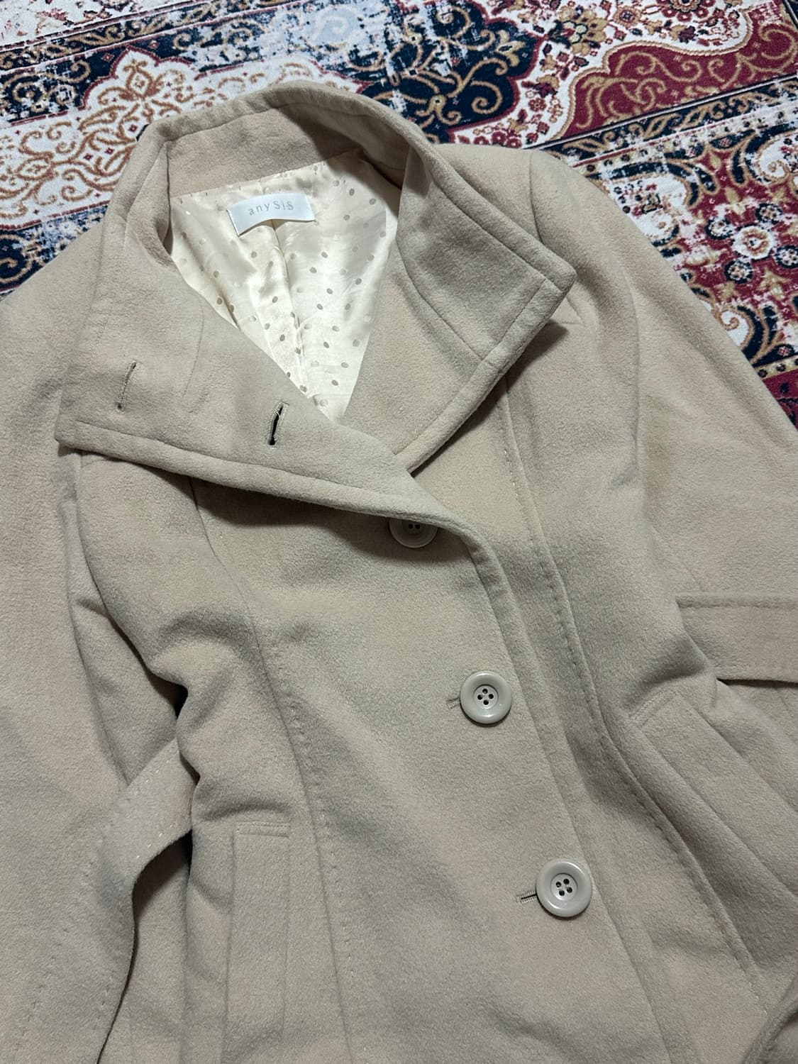 사선 버튼 스트랩 자켓 상품이미지3