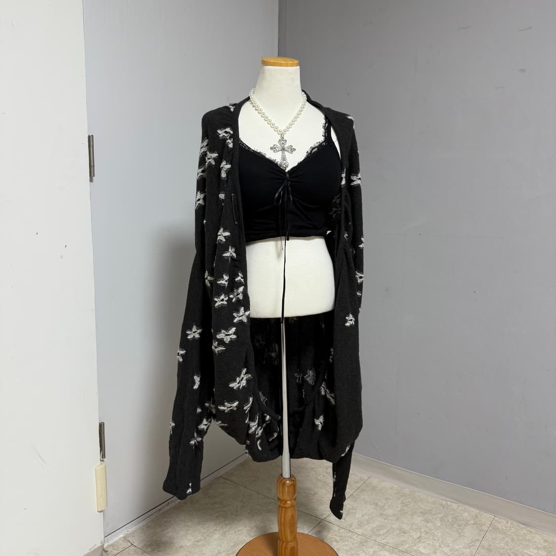 Y2k 별 패턴 볼레로 가디건  상품이미지2