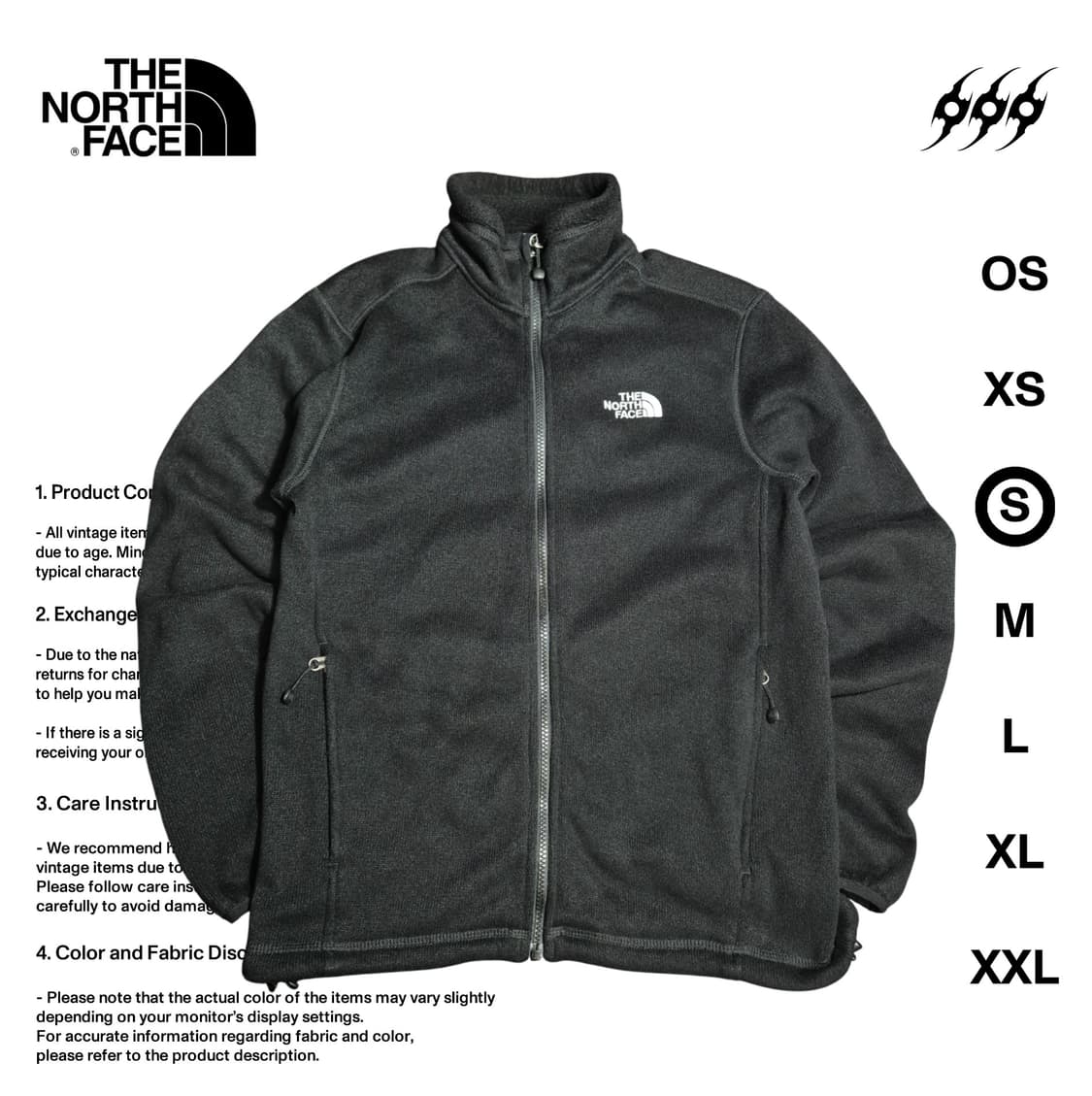 노스페이스 플리스 S사이즈 집업 상품이미지1