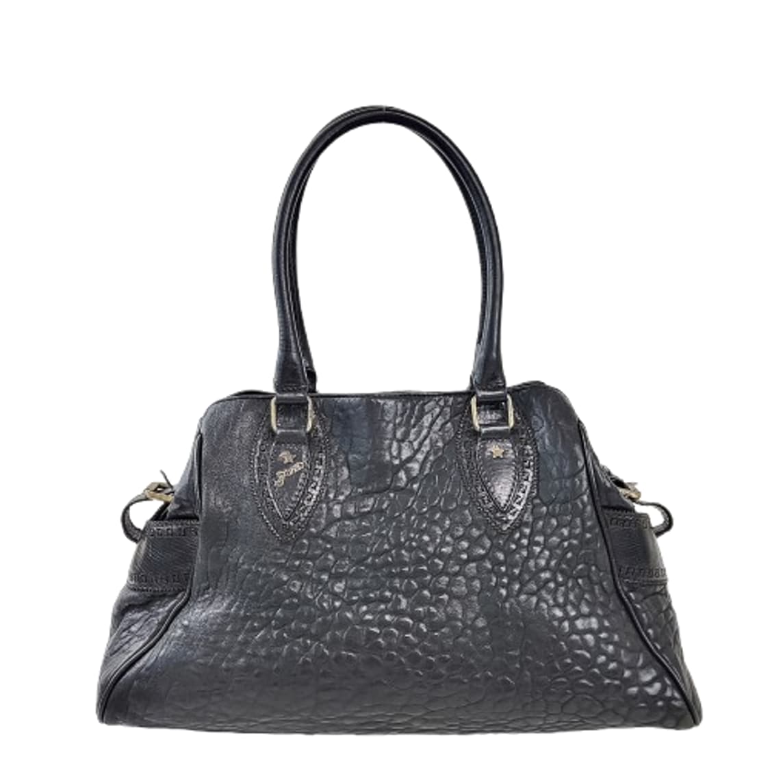 정품 펜디 에트니코 드 주르 블랙 레더 토트백 상품이미지1