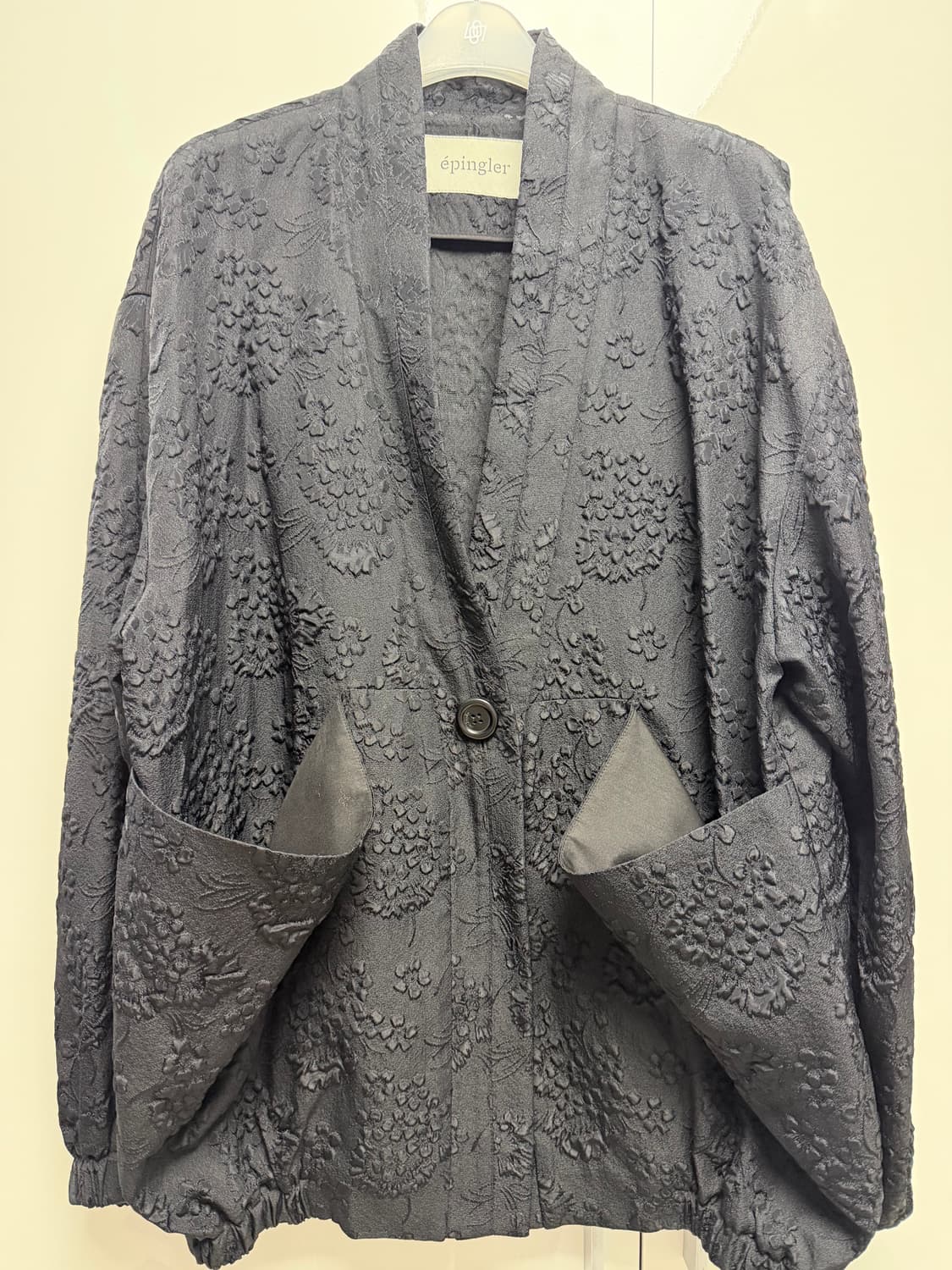 에핑글러 기모노 자켓 자카드 블랙 컬러 상품이미지5