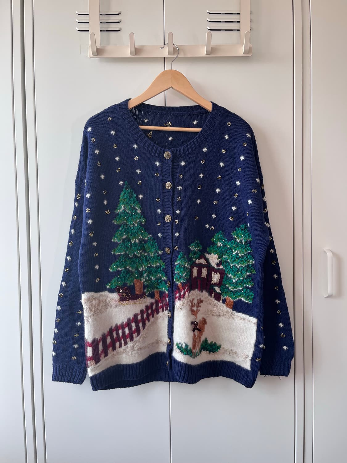 Northern treasures 크리스마스 겨울 풍경 니트 가디건  상품이미지2