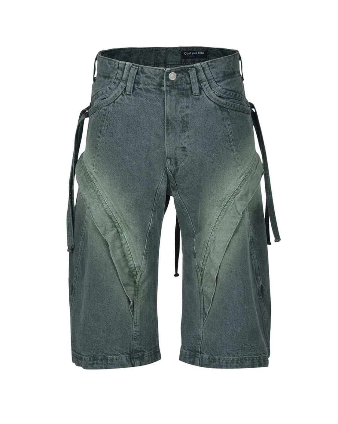코스트퍼킬로 PULL BACK DENIM SHORTS_TEAL 상품이미지1