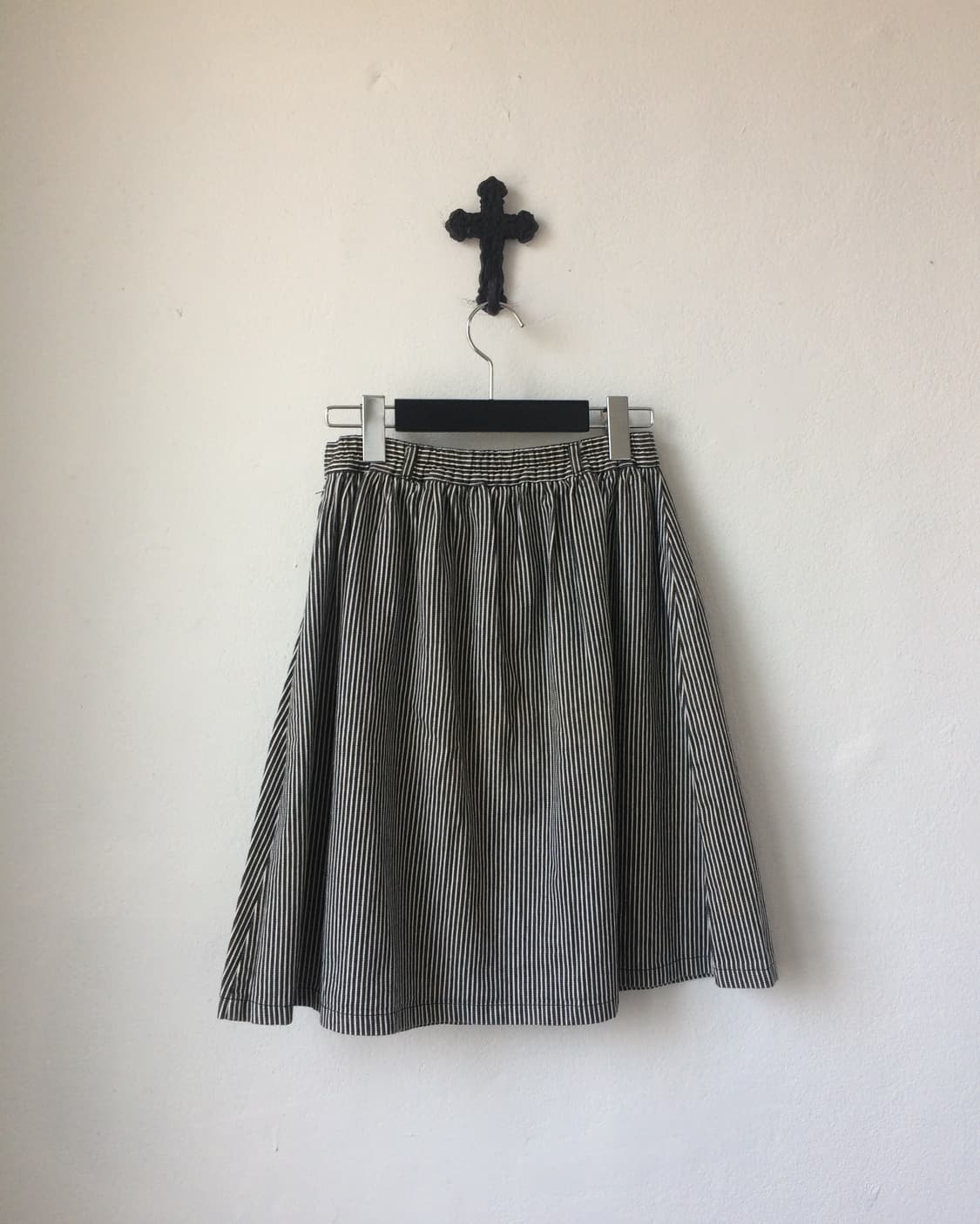 Boy point stripe pattern midi skirt 상품이미지2