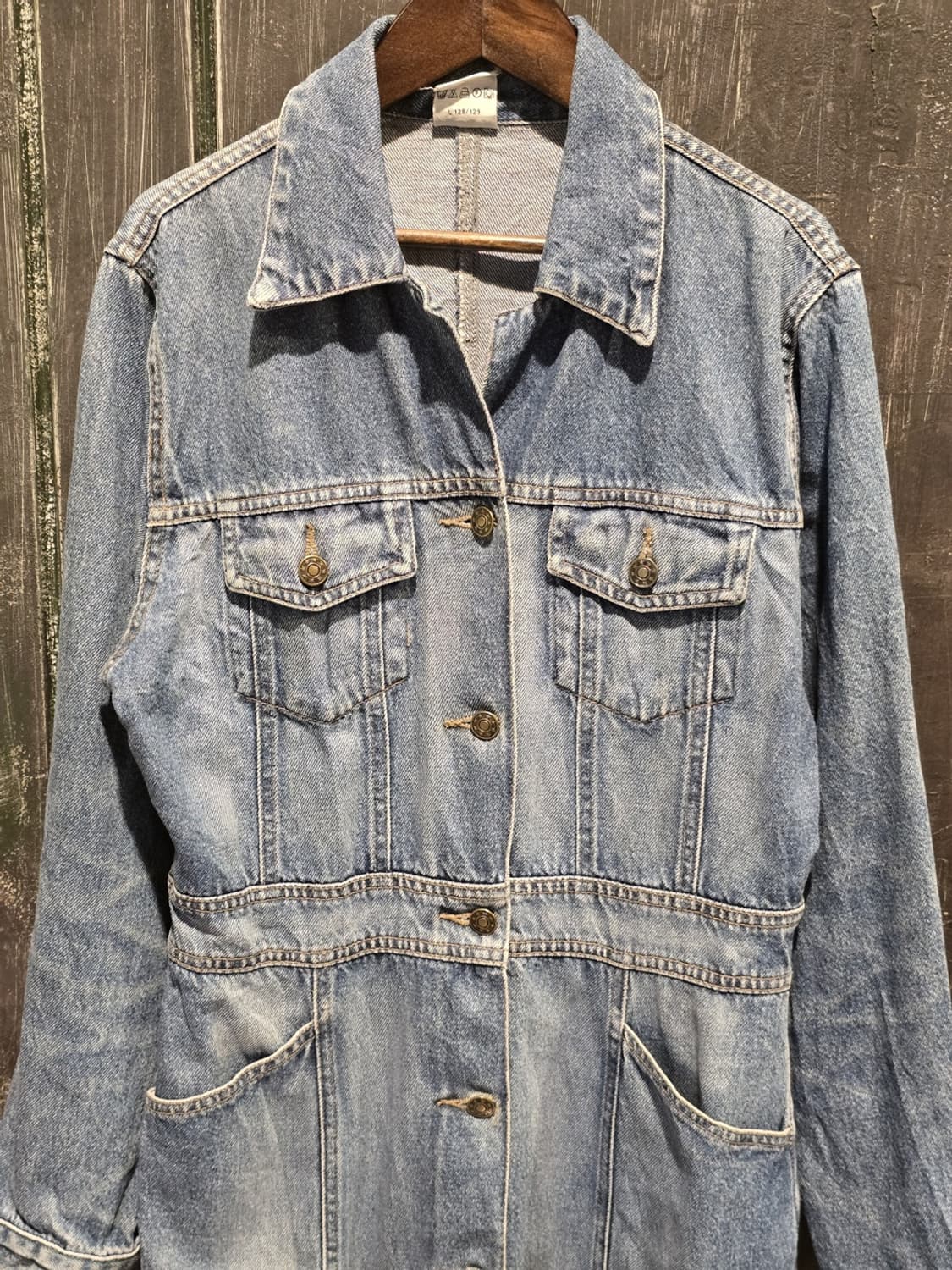 90s Vintage Denim Jacket Dress 상품이미지2