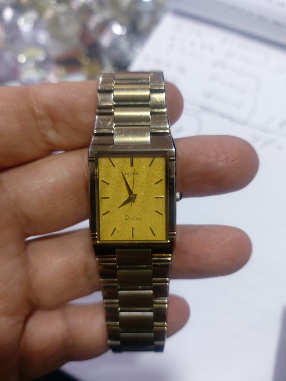 세이코 돌체 금장 사각 빈티지 시계 상품이미지1