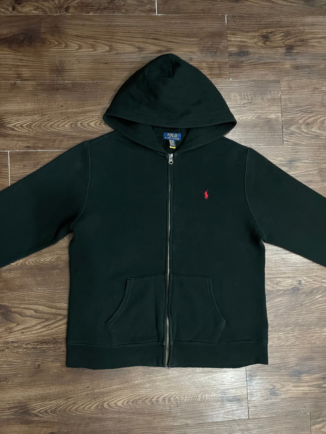 폴로 랄프로렌 블랙 후드집업 상품이미지1