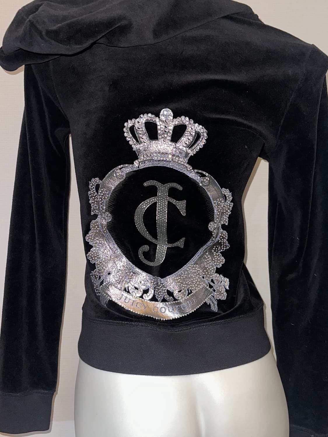 빈티지 쥬시꾸뛰르 슬림핏 벨벳후드집업 상품이미지4