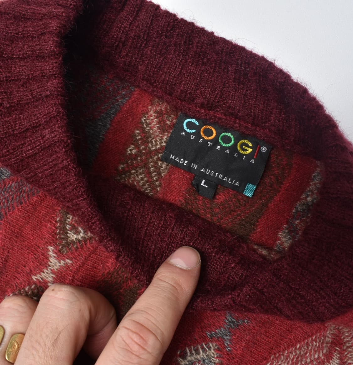 COOGI 오스트레일리아 케이블 울니트 스웨터 L 상품이미지4