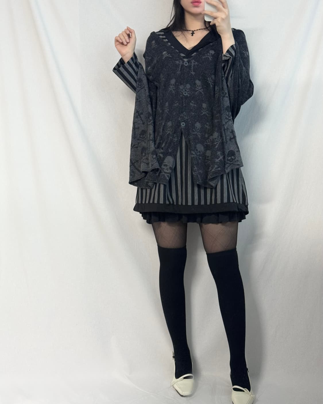 퍼프 밑단 미니 스커트 상품이미지8