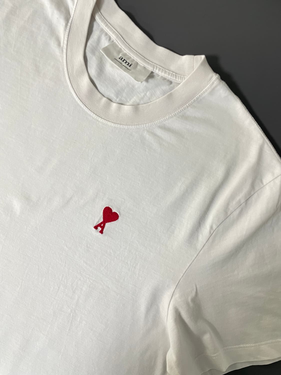 [L] AMI 아미 자수로고 반팔 티셔츠 상품이미지4