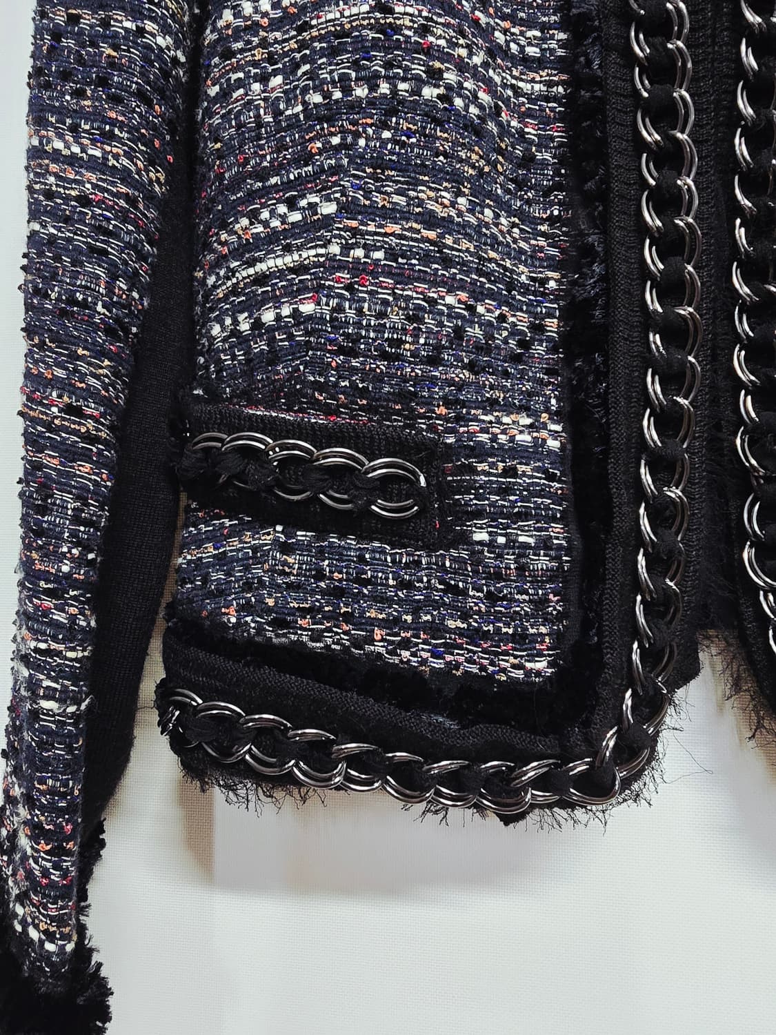 오즈세컨 트위드 체인 장식 자켓 상품이미지3