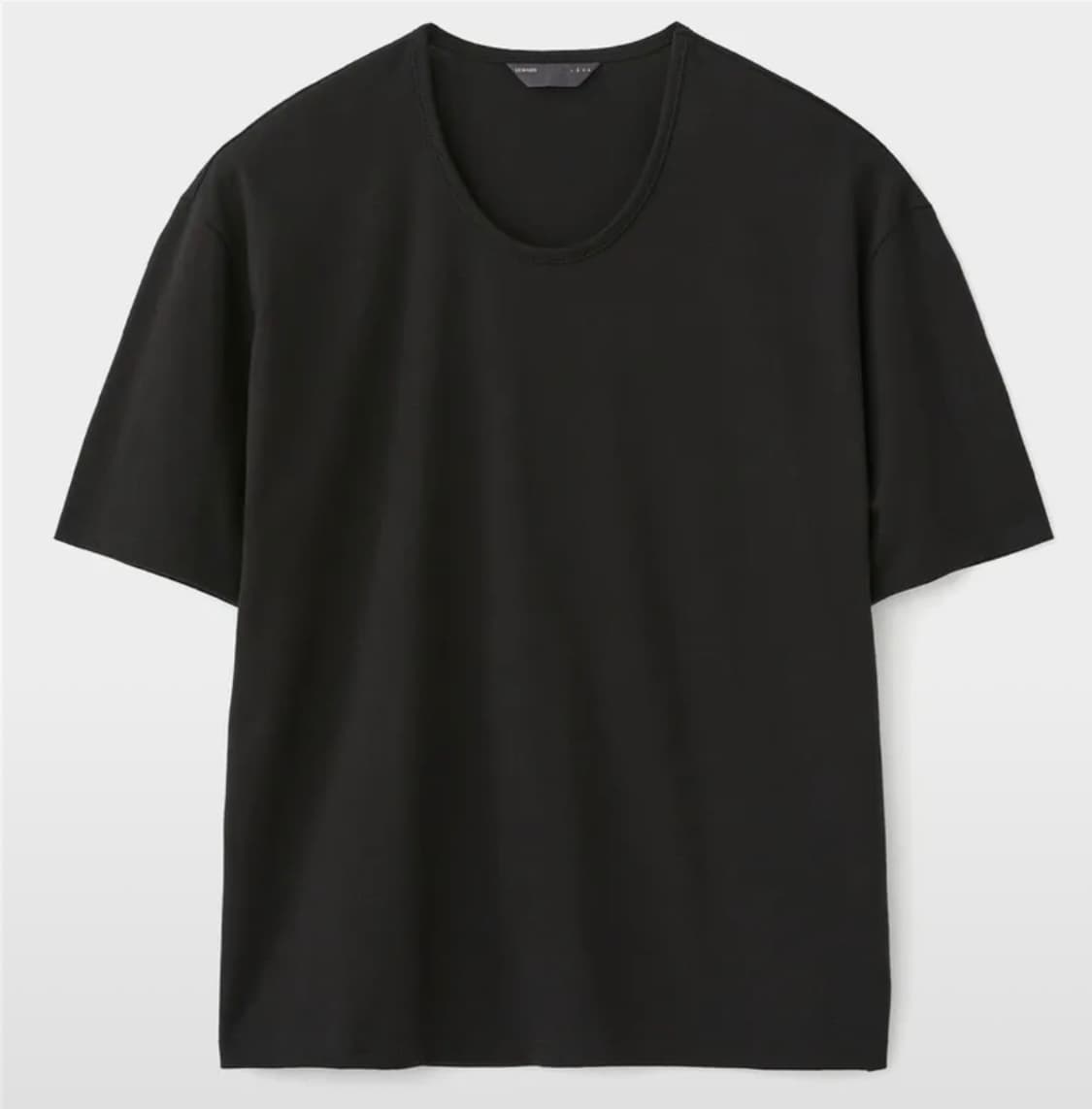 U넥 실켓 세미오버핏 티셔츠 상품이미지1