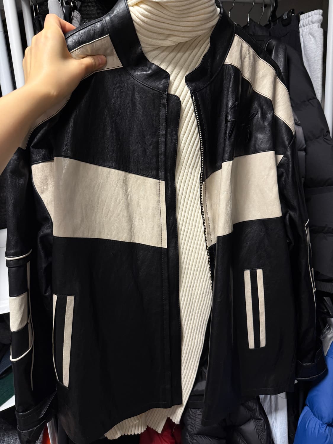 S/E/O  Faux leather jacket 상품이미지2