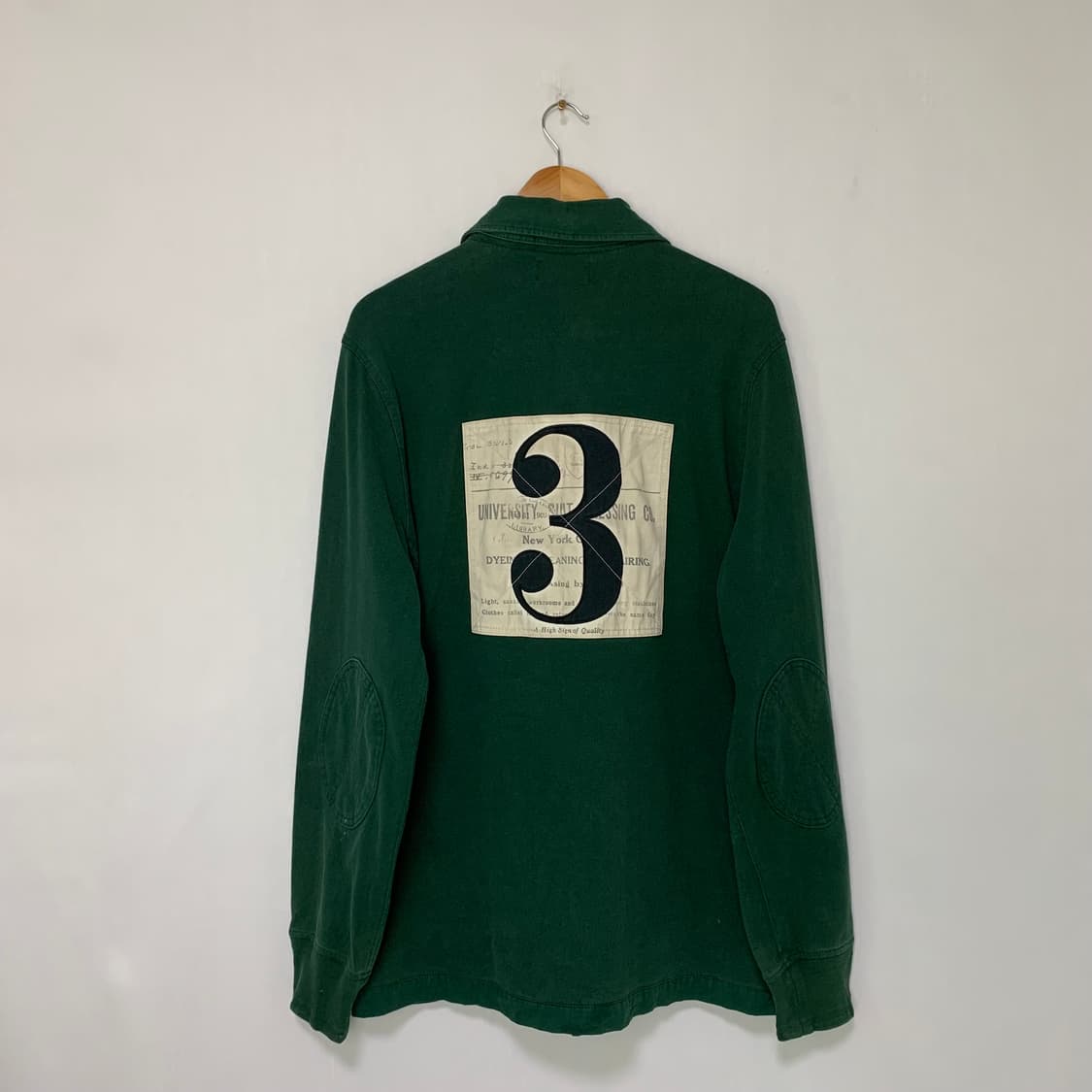 폴로 랄프로렌 그린 럭비티 롱슬리브 카라 긴팔 티셔츠 L 빈티지 상품이미지3