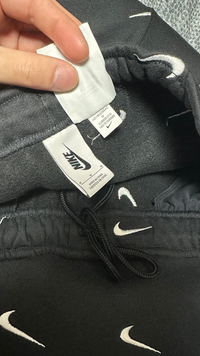 [M] 나이키랩 lab 스우시 로고 스웨트팬츠 블랙 상품이미지4