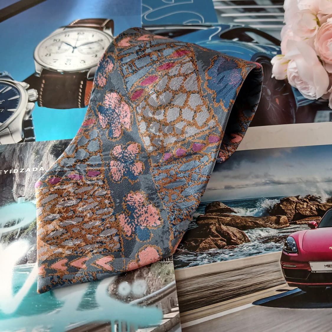 베스트오브베스트 실크 블루&핑크 넥타이 9.5cm A+등급 A18961
 상품이미지1