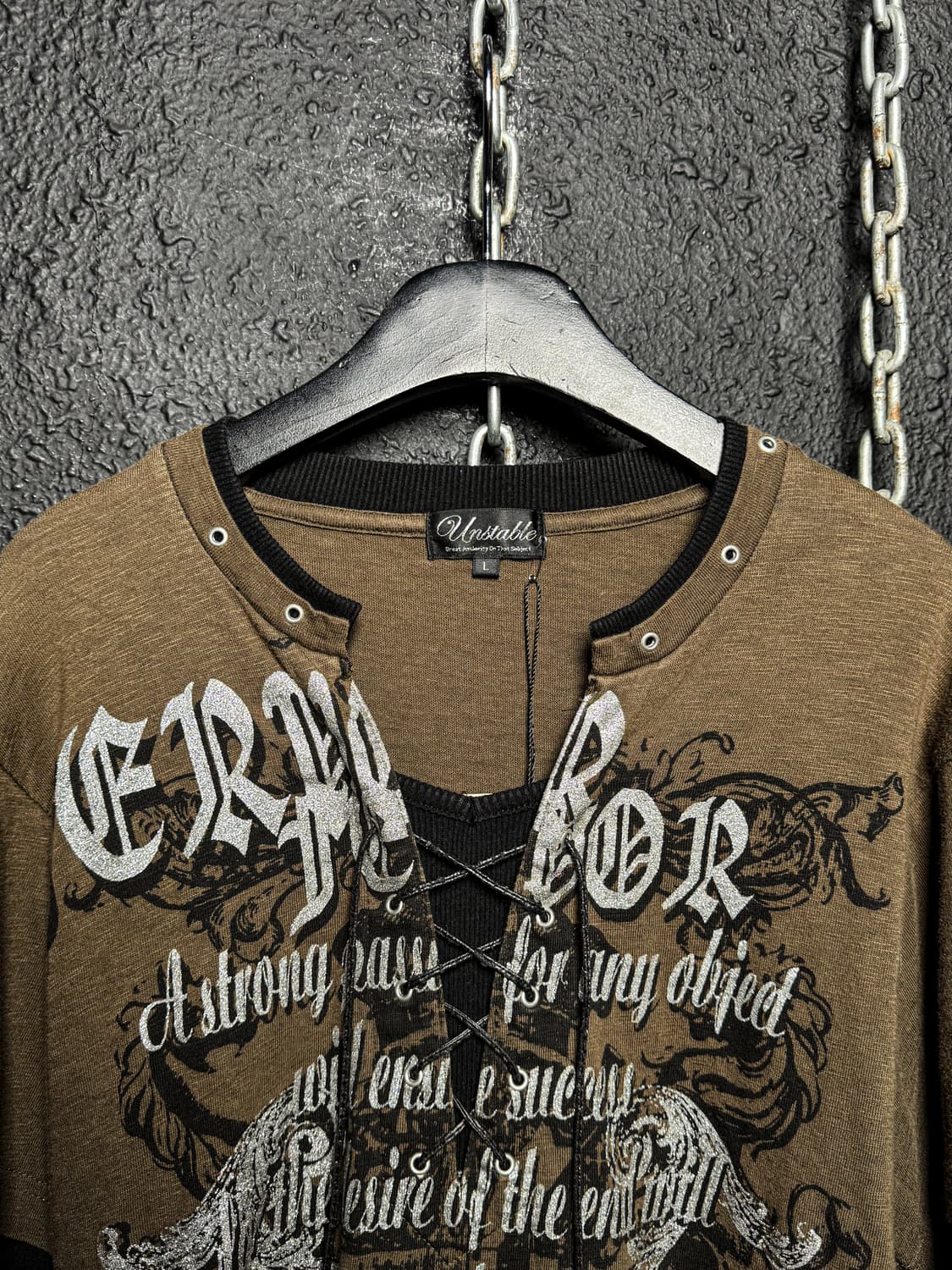 Lace-Up Layered Graphic T shirt 상품이미지2