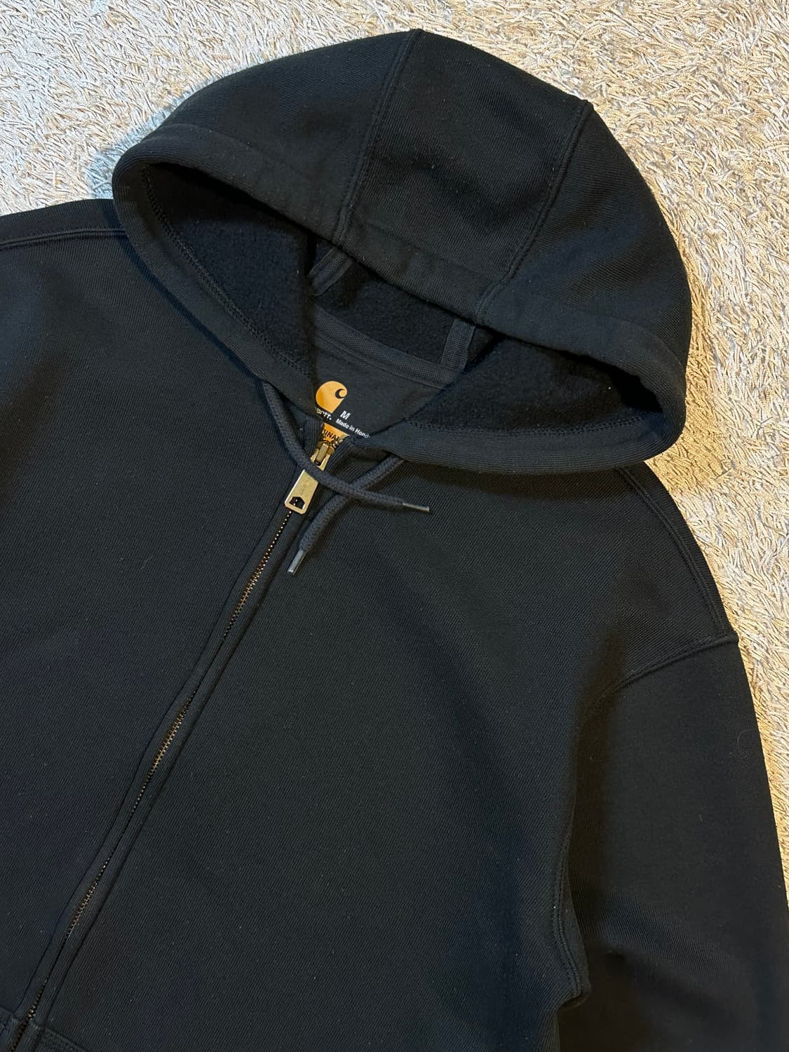 칼하트 CARHARTT 루즈핏 미드웨이트 후드집업 블랙 상품이미지2