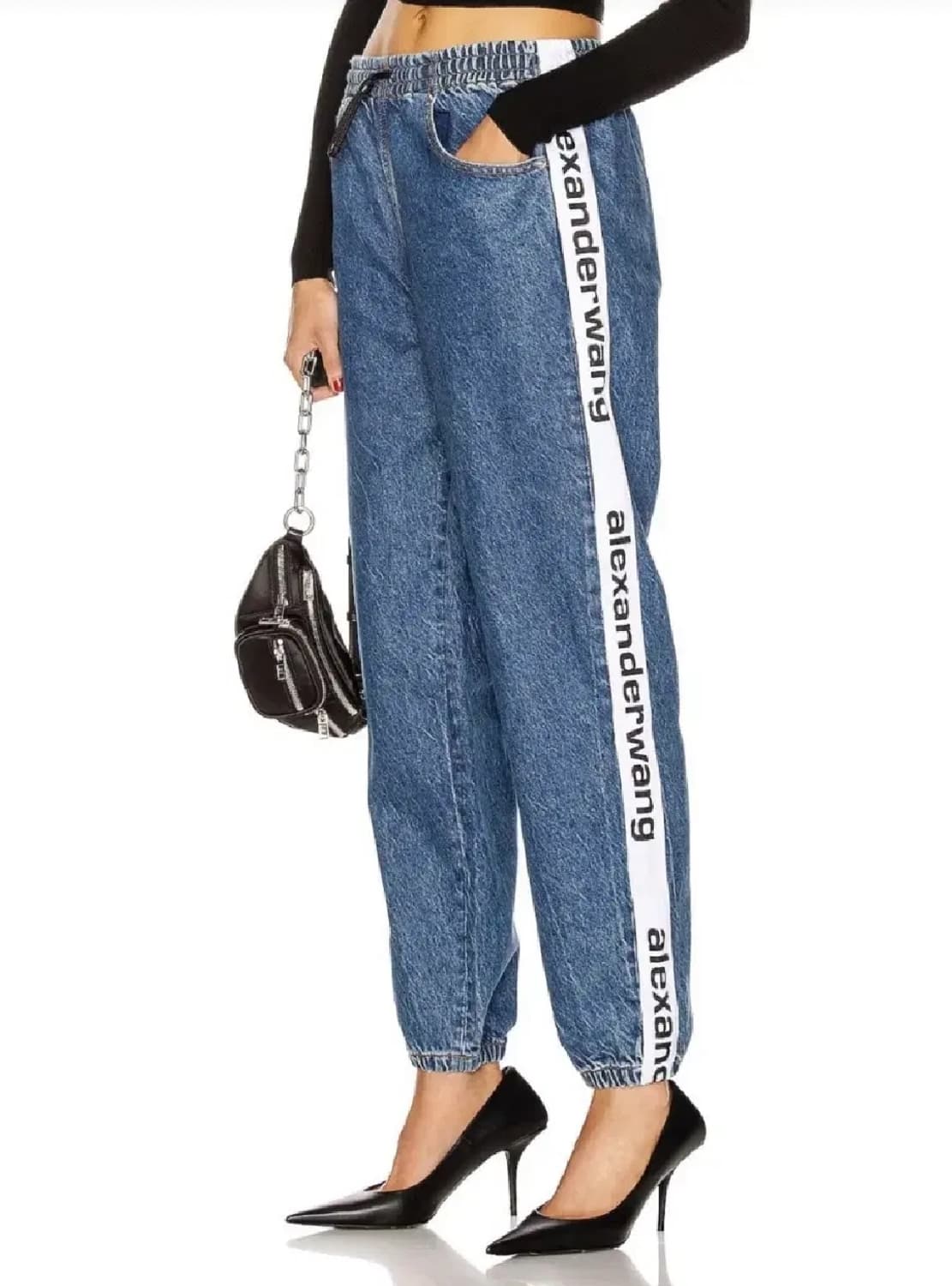 알렉산더왕 Alexander Wang 로고 패널 데님 조거팬츠 사이즈 X 상품이미지2