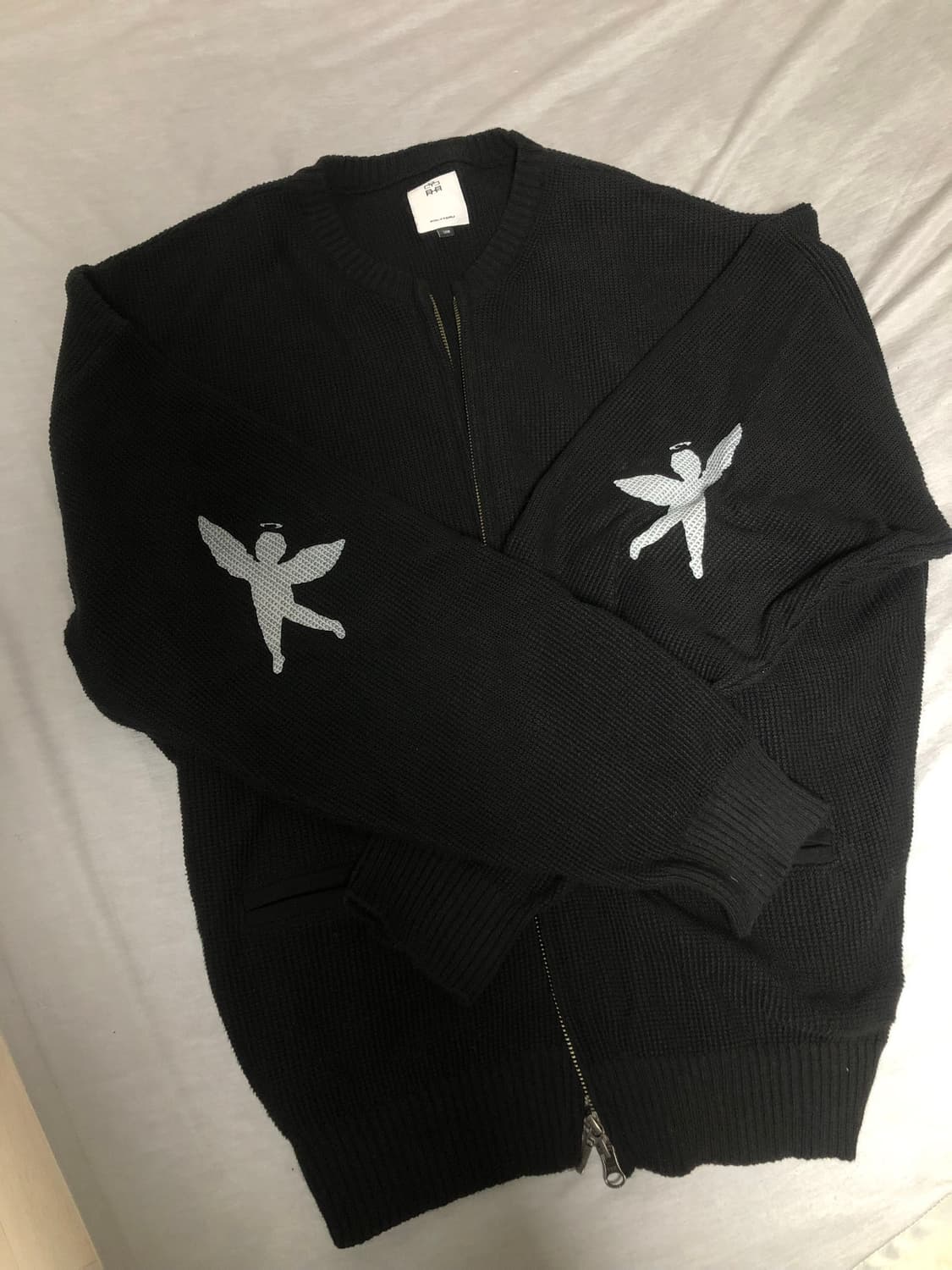 3)폴리테루 엔젤니트집업 블랙 상품이미지1